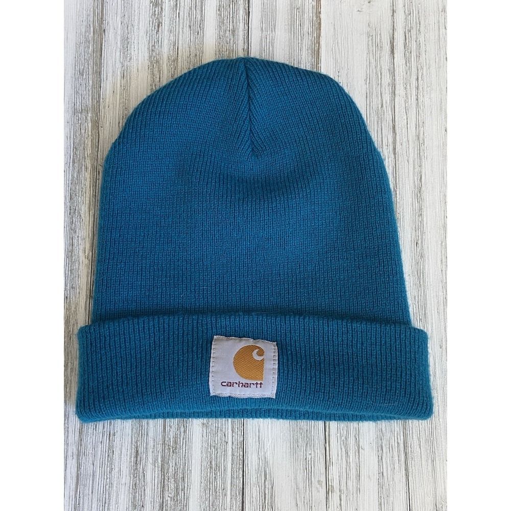 Women's Carhartt Toboggan Beanie Blue Turquoise Winter Hat